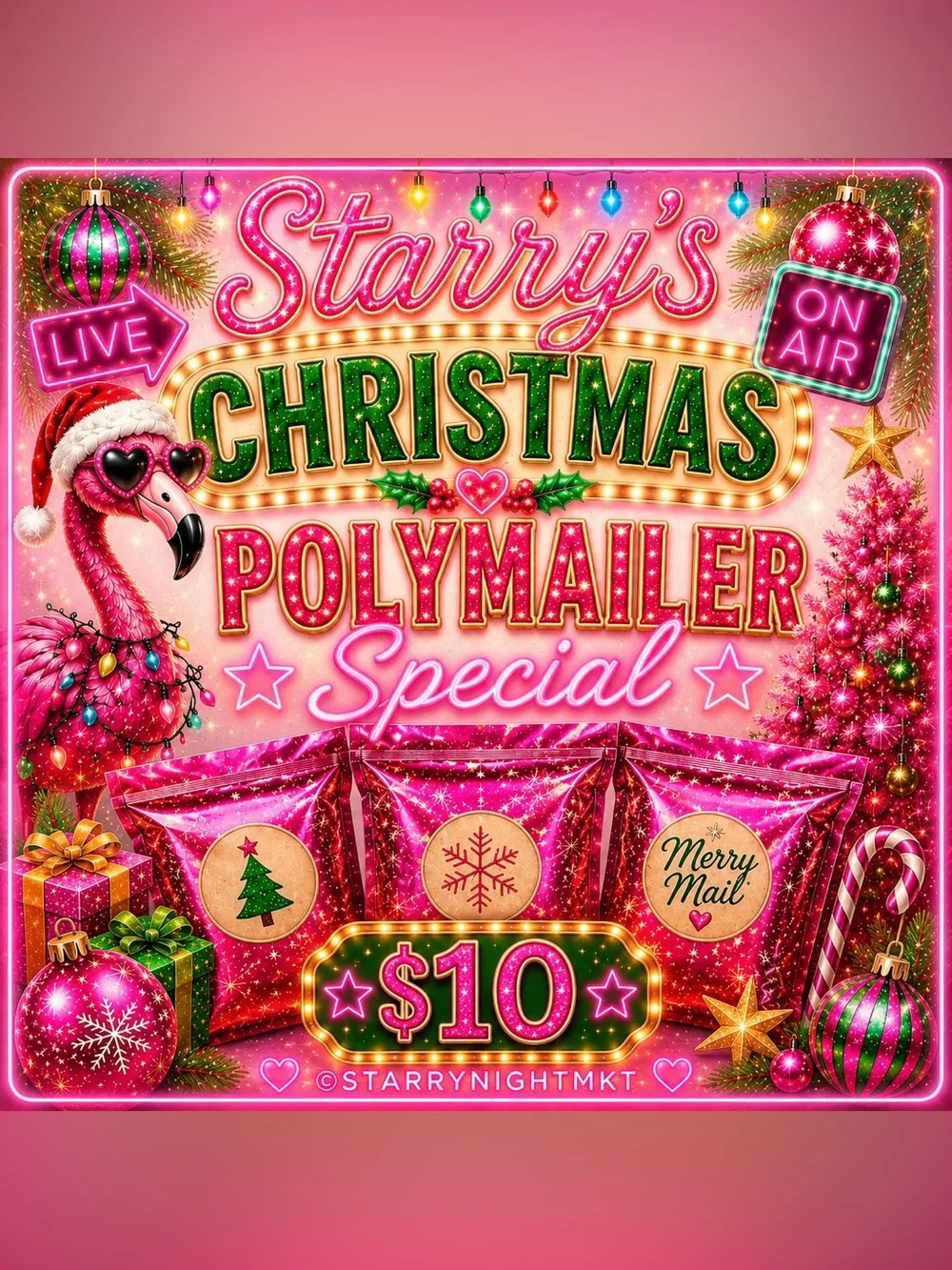 🎄 📦 Starry’s Christmas Show: Christmas Polymailer Special 📦 🎄